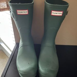 Hunter Rainboots in Green